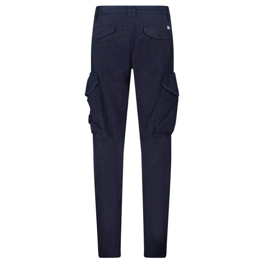 CP Company Stretch Sateen Ergonomic Lens Cargo Pants in Navy - Boinclo - Outlet Sale Under Retail
