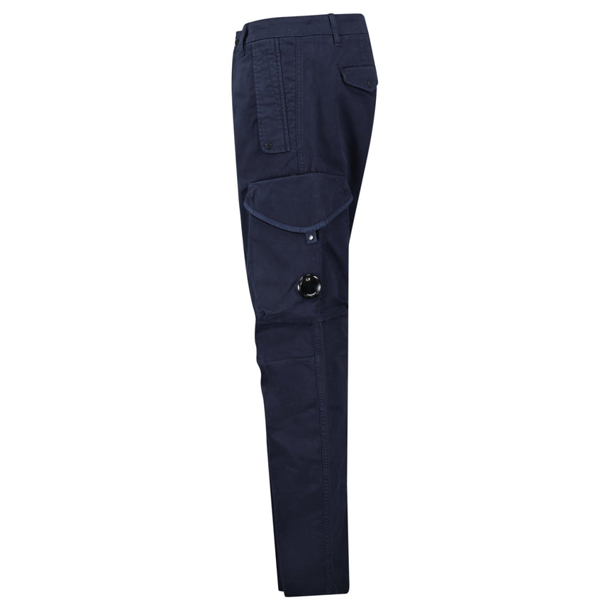 CP Company Stretch Sateen Ergonomic Lens Cargo Pants in Navy - Boinclo - Outlet Sale Under Retail