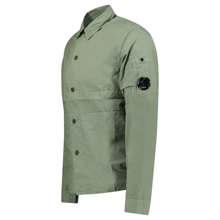 CP Company Thyme Green Lens Popeline Over - Shirt - Boinclo - Outlet Sale Under Retail