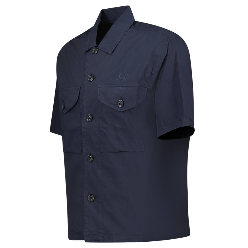 CP Company Total Eclipse Popeline Boxy Short Sleeve Shirt - Boinclo - Outlet Sale Under Retail