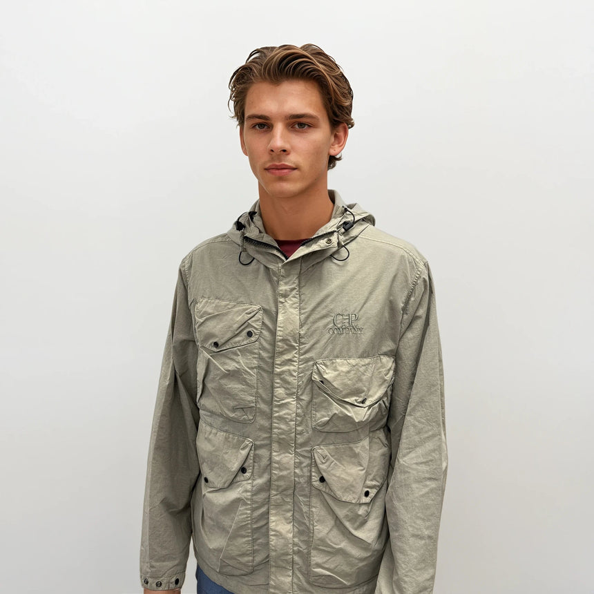 C.P. Company Vintage Khaki Flatt Nylon Goggle Jacket - Boinclo - Outlet Sale Under Retail