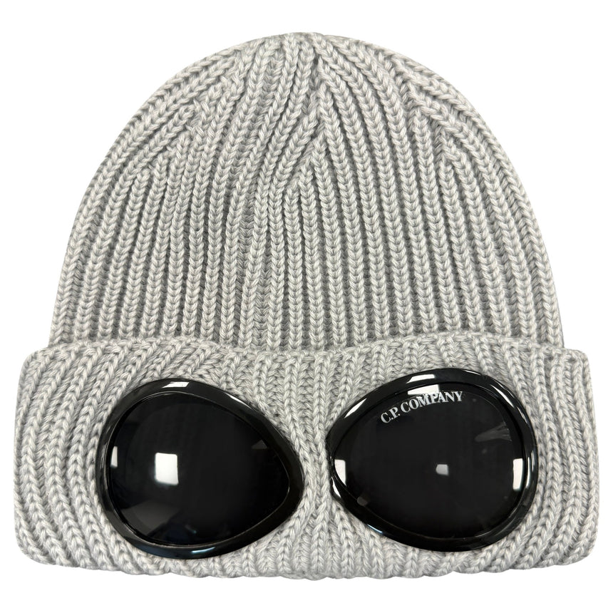 CP Company Wool Goggle Beanie Moon Grey - Boinclo - Outlet Sale Under Retail