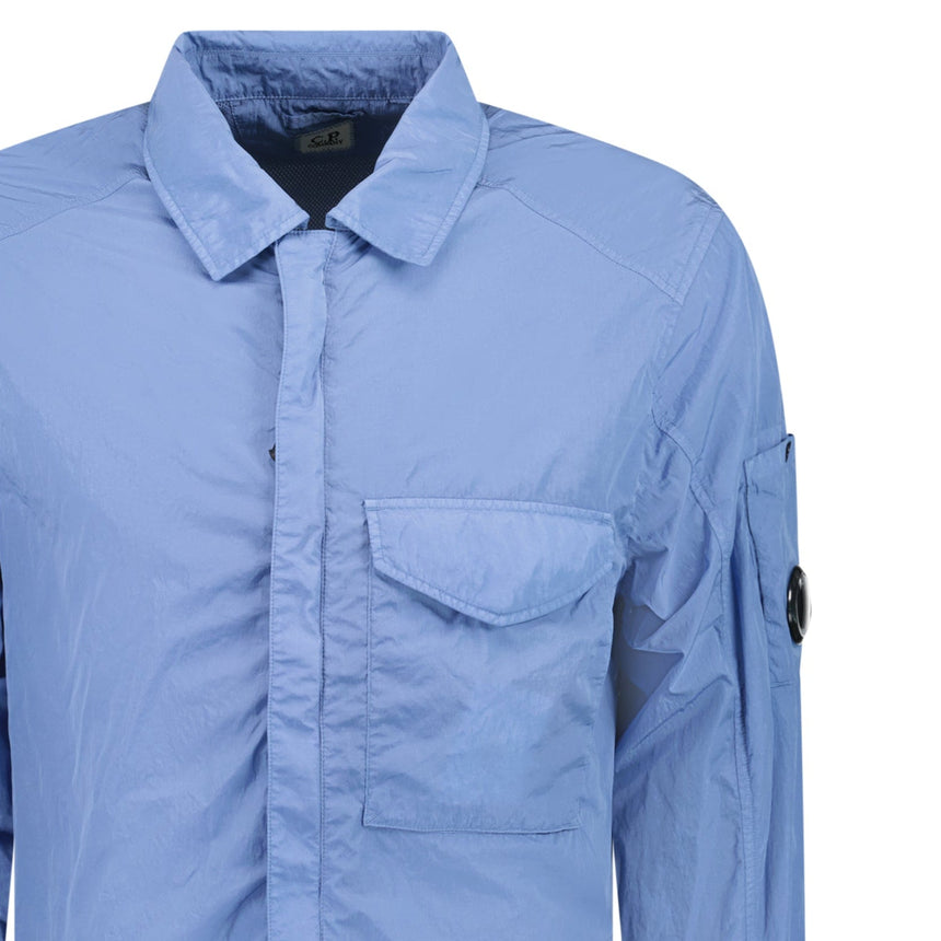 CP Company Zip - Up Chrome - R Pocket Overshirt Light Blue - Boinclo - Outlet Sale Under Retail
