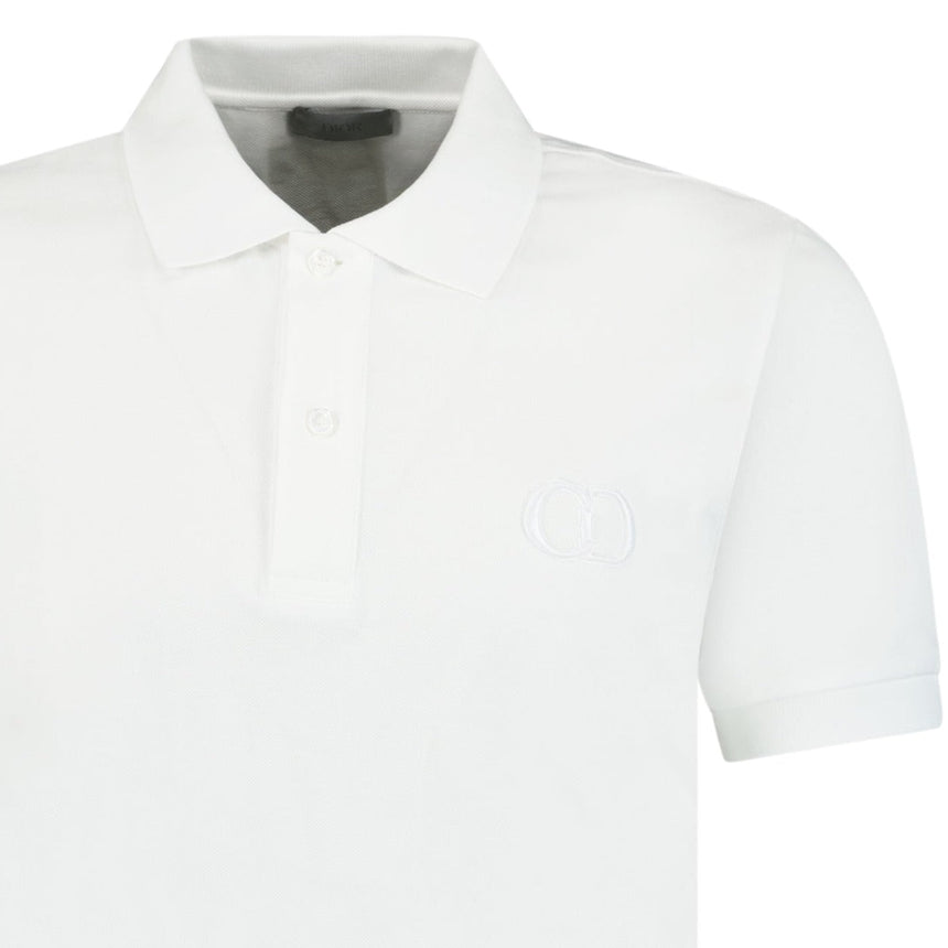 Dior 'CD Icon' Polo T Shirt White - Boinclo ltd - Outlet Sale Under Retail