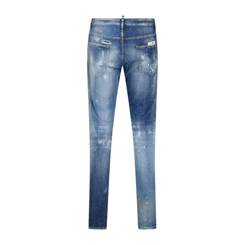 DSquared2 'Cool Guy' Paint Splatter Slim Fit Jeans Blue - Boinclo - Outlet Sale Under Retail