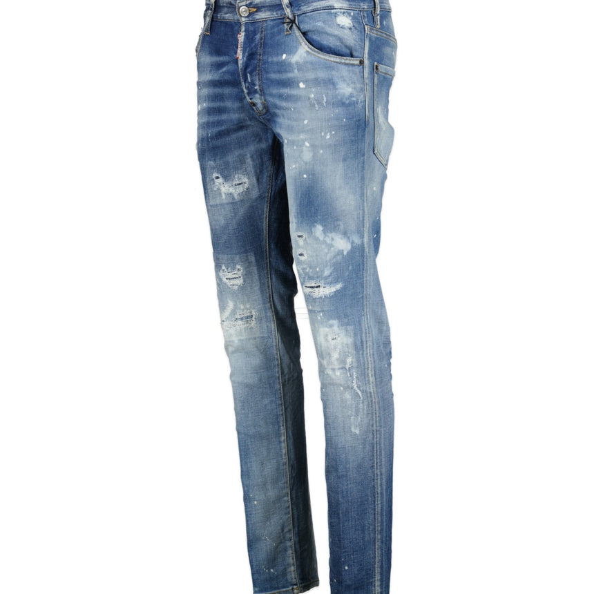 DSquared2 'Cool Guy' Paint Splatter Slim Fit Jeans Blue - Boinclo - Outlet Sale Under Retail