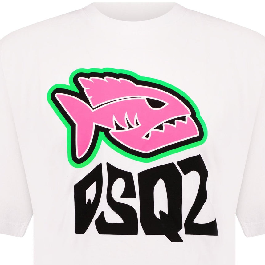 DSquared2 Logo T-Shirt White - Boinclo - Outlet Sale Under Retail