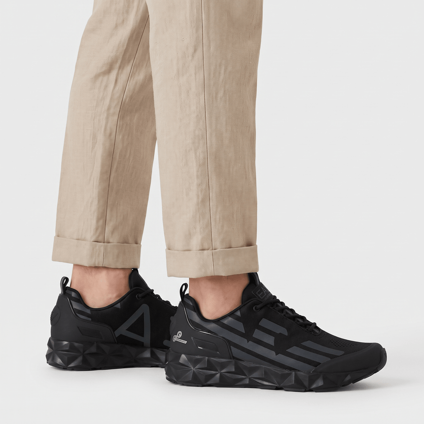 EA7 Emporio Armani Ultimate C2 Kombat Running Sneaker with Ultralight Sole in Black - Boinclo - Outlet Sale Under Retail