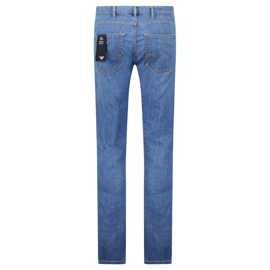 Emporio Armani J45 Regular Fit 5 Pocket Jeans Blue - Boinclo - Outlet Sale Under Retail