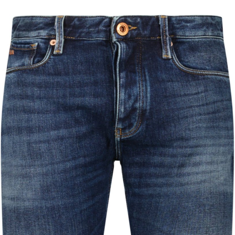 Emporio Armani J75 Slim Fit 5 Pocket Jeans Dark Blue - Boinclo - Outlet Sale Under Retail