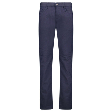 Emporio Armani J06 Slim Fit 5 Pocket Grey Eagle Black Belt Patch Jeans Navy - Boinclo - Outlet Sale Under Retail