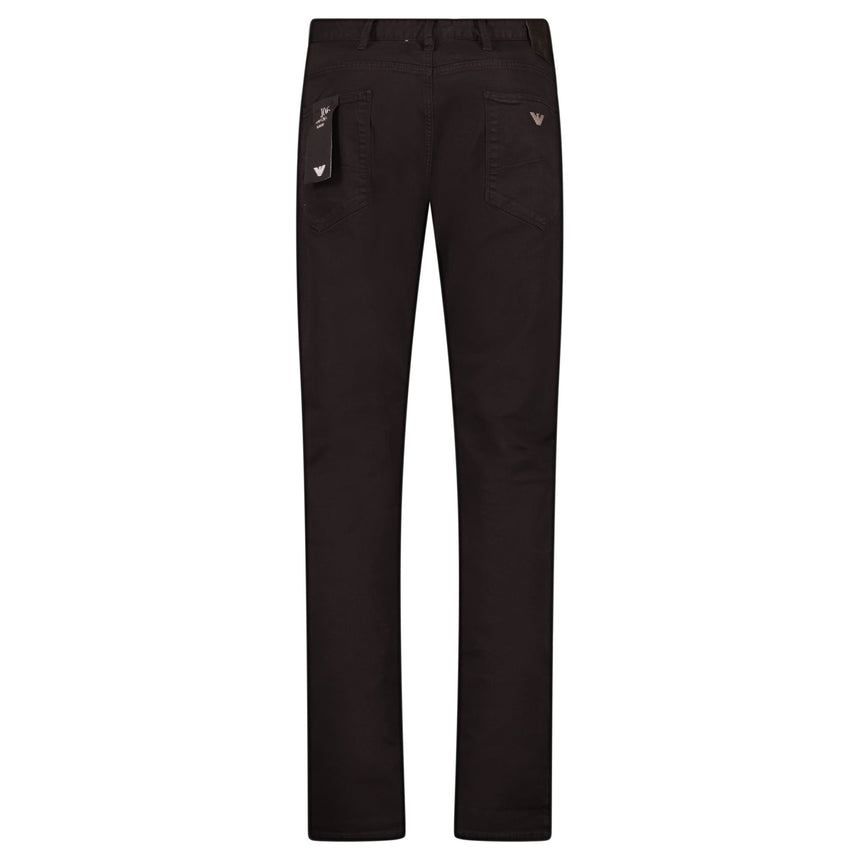 Emporio Armani J06 Slim Fit 5 Pocket Silver Eagle Belt Patch Jeans Black - Boinclo - Outlet Sale Under Retail