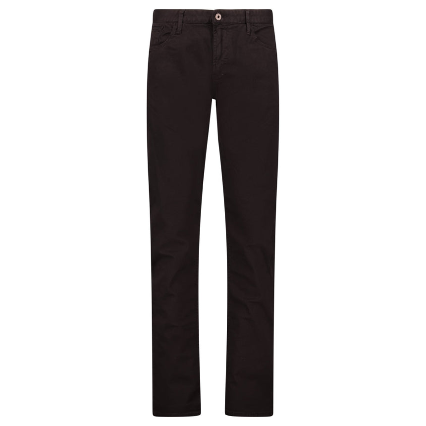 Emporio Armani J06 Slim Fit 5 Pocket Silver Eagle Belt Patch Jeans Black - Boinclo - Outlet Sale Under Retail