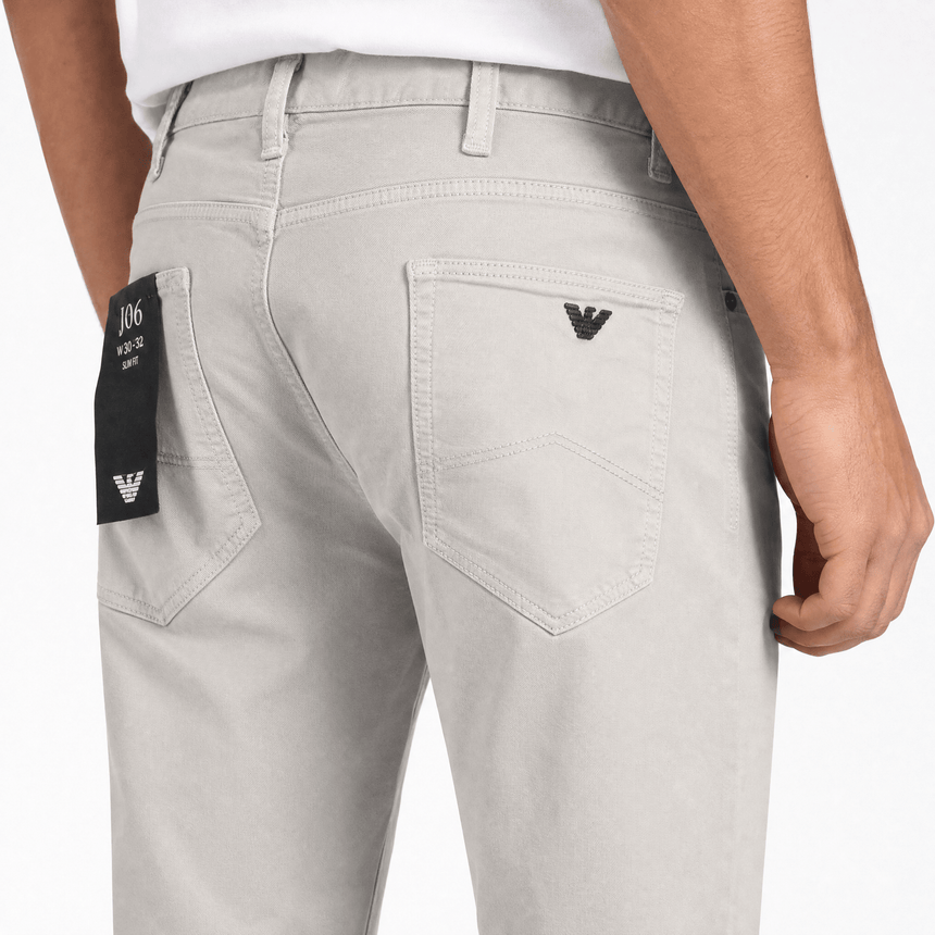 Emporio Armani J06 Slim Fit Jeans in Light Grey - Boinclo - Outlet Sale Under Retail