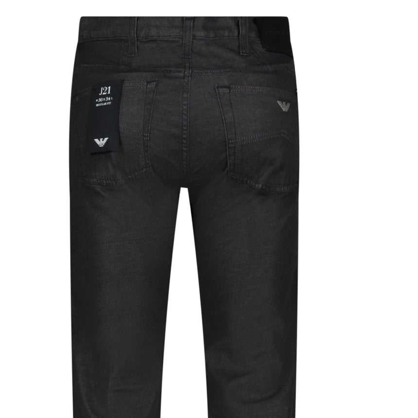 Emporio Armani J21 Regular Fit Jeans in Black - Boinclo - Outlet Sale Under Retail