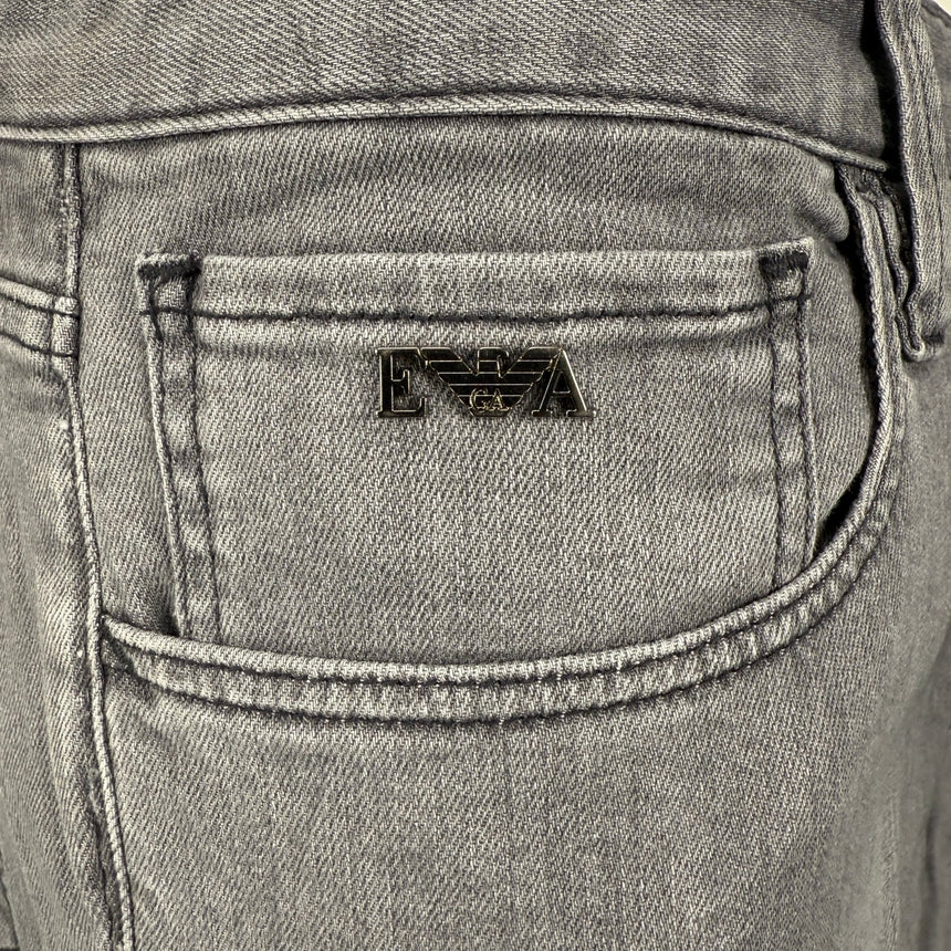Emporio Armani J75 Slim Fit 5 Pocket Jeans Light Grey - Boinclo - Outlet Sale Under Retail