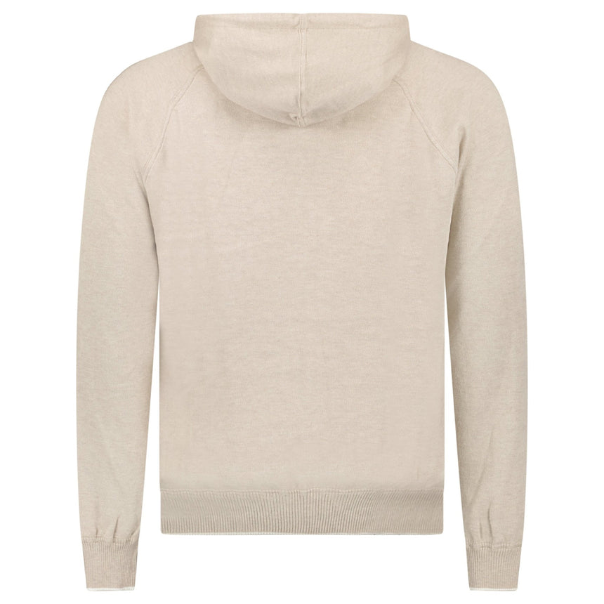 Gran Sasso Cotton - Cashmere Zip Hoodie in Beige - Boinclo - Outlet Sale Under Retail