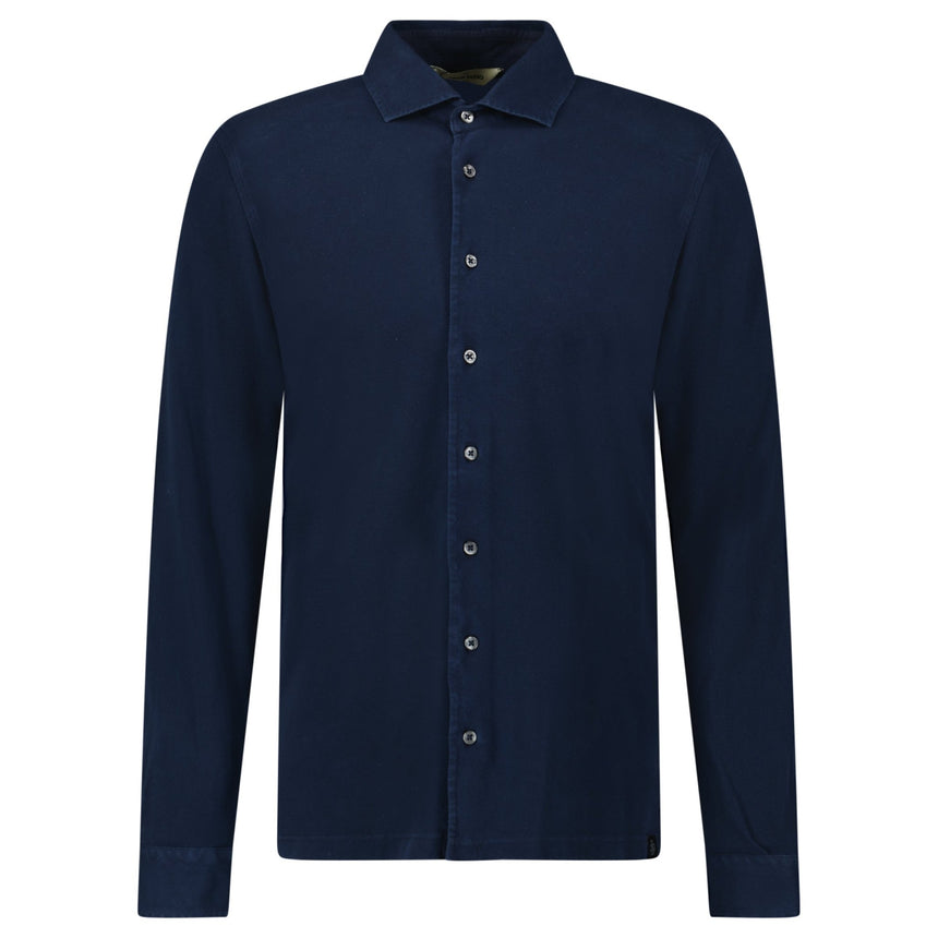 Gran Sasso Cotton Shirt in Navy - Boinclo - Outlet Sale Under Retail