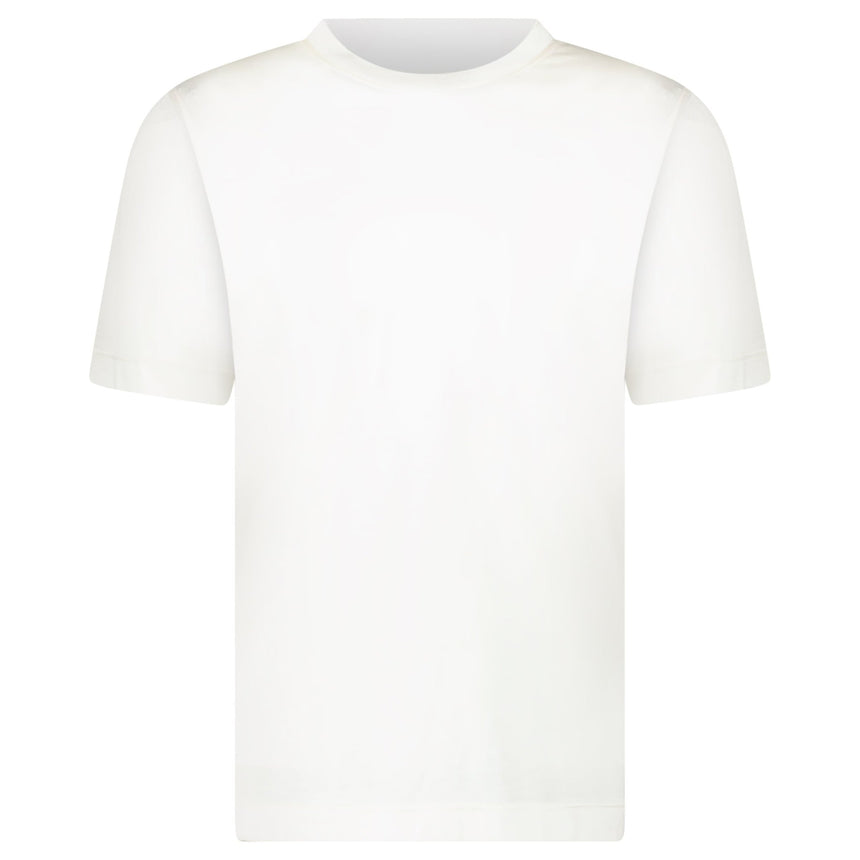 Gran Sasso Silk Crewneck T-Shirt in Ivory - Boinclo - Outlet Sale Under Retail