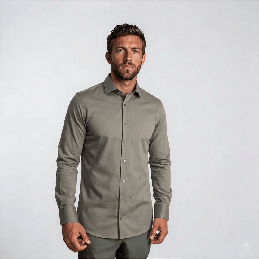 Gran Sasso Mercerized Cotton Jersey Shirt in Grey - Boinclo - Outlet Sale Under Retail