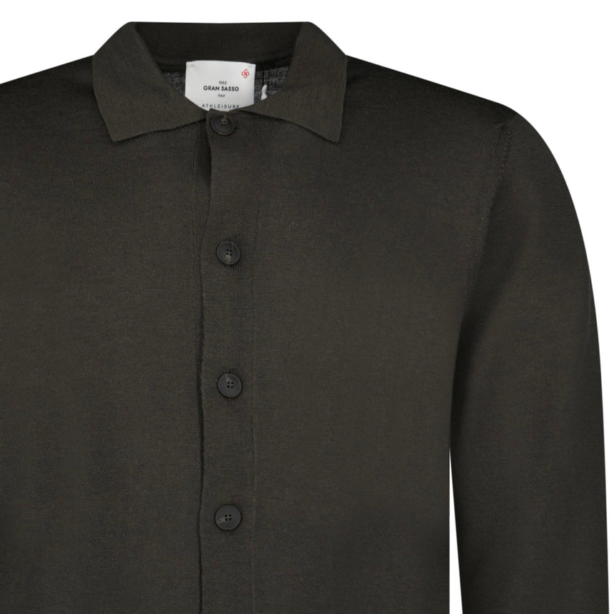 Gran Sasso Merino Wool Knitted Cardigan in Dark Grey - Boinclo - Outlet Sale Under Retail