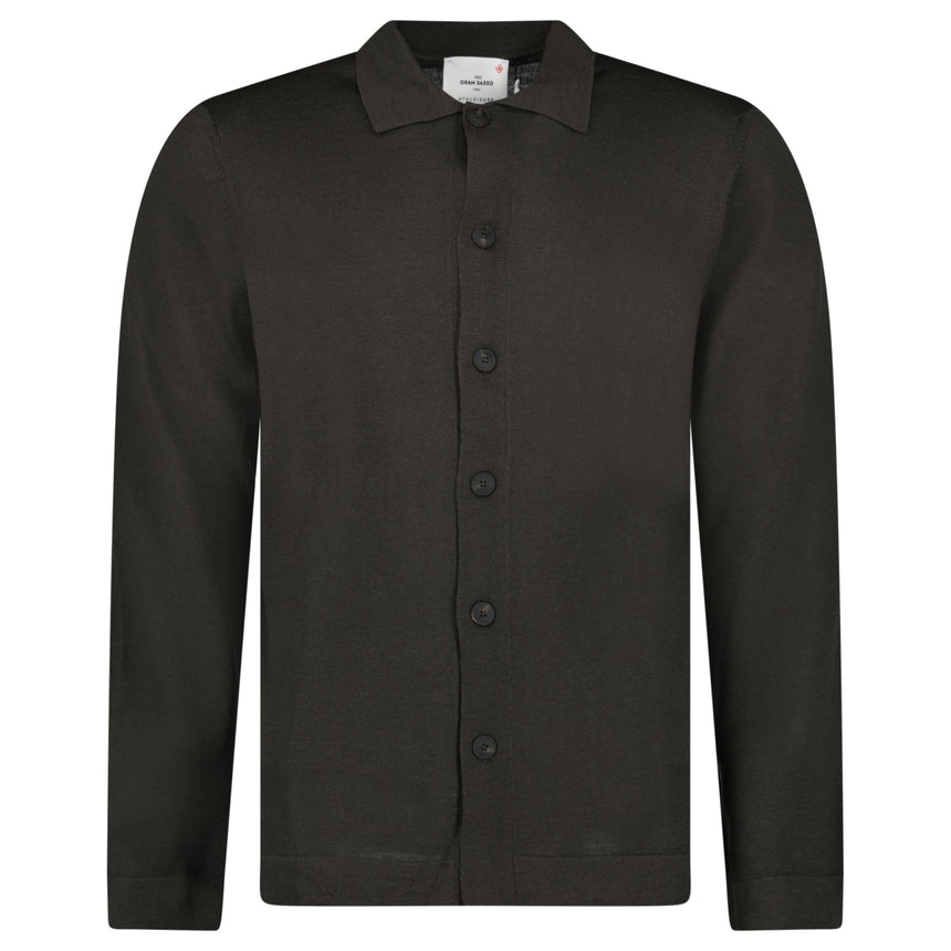 Gran Sasso Merino Wool Knitted Cardigan in Dark Grey - Boinclo - Outlet Sale Under Retail