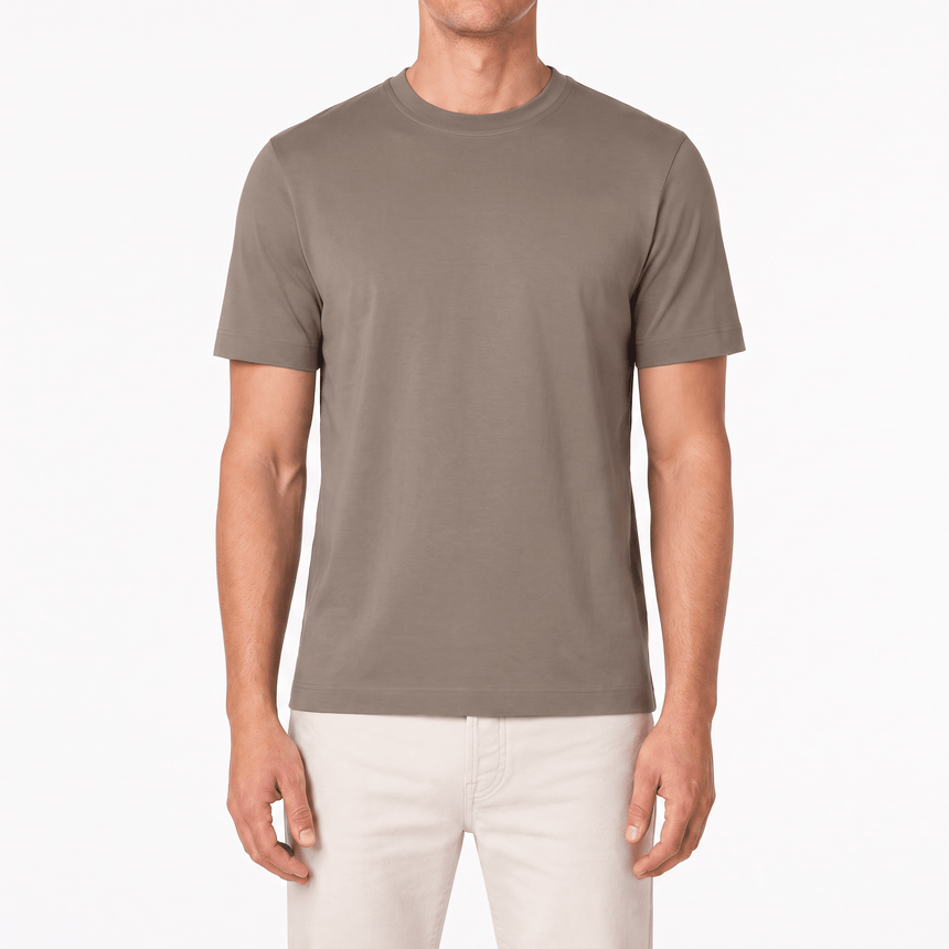 Gran Sasso Pure Cotton T-Shirt in Brown - Boinclo - Outlet Sale Under Retail