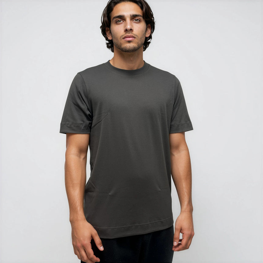 Gran Sasso Pure Cotton T-Shirt in Dark Grey - Boinclo - Outlet Sale Under Retail