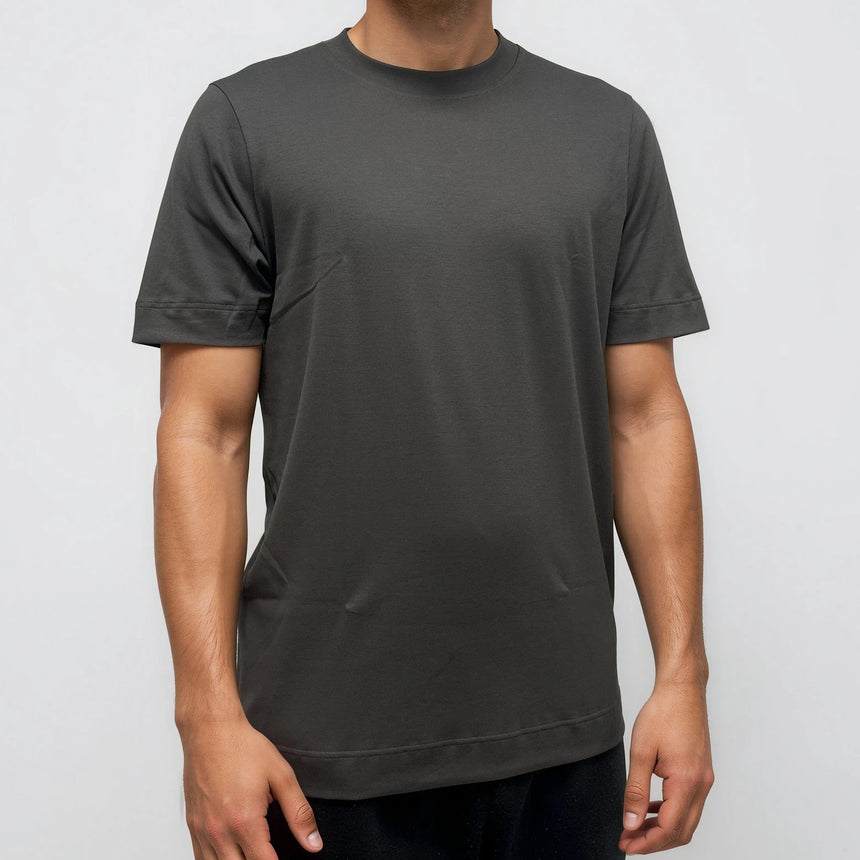 Gran Sasso Pure Cotton T-Shirt in Dark Grey - Boinclo - Outlet Sale Under Retail