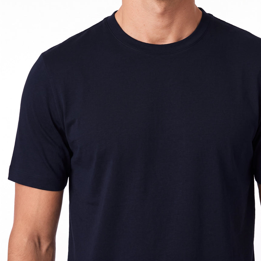 Gran Sasso Pure Cotton T-Shirt in Navy - Boinclo - Outlet Sale Under Retail