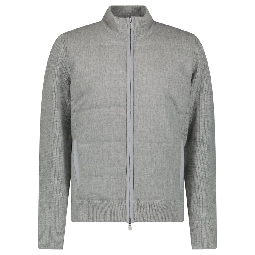 Gran Sasso Super Geelong and Flannel Wool Hybrid Jacket in Light Grey - Boinclo - Outlet Sale Under Retail