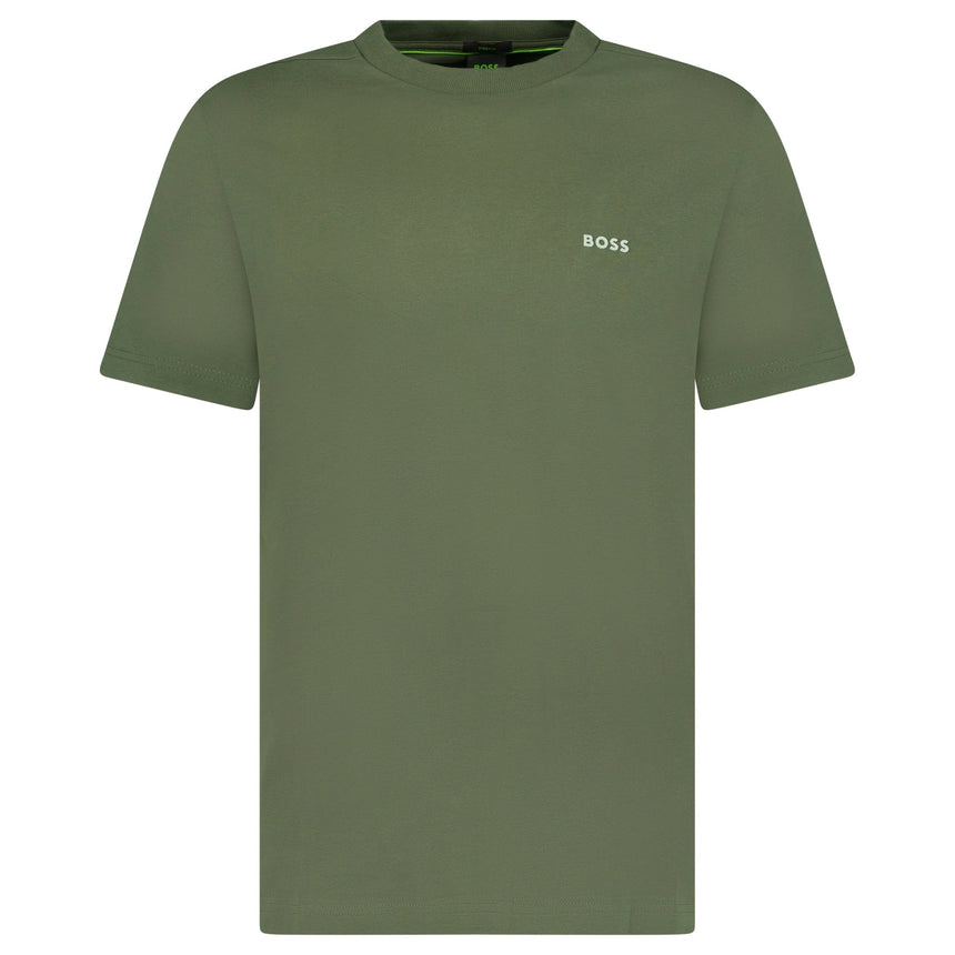 Hugo Boss Active Logo - Print T-Shirt Khaki - Boinclo - Outlet Sale Under Retail