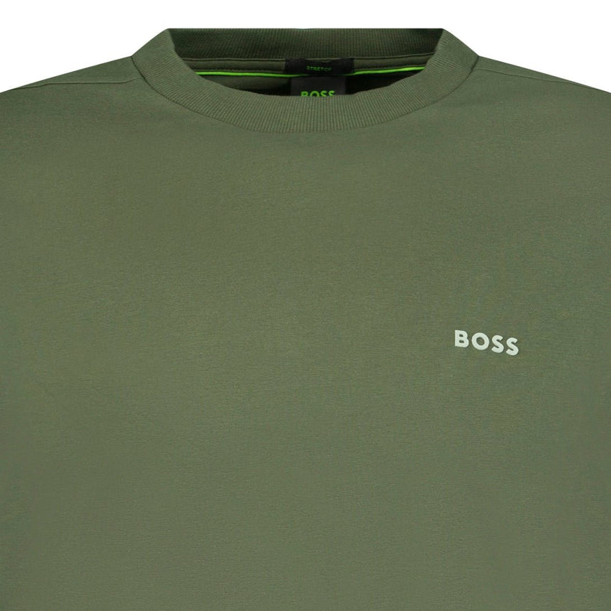 Hugo Boss Active Logo - Print T-Shirt Khaki - Boinclo - Outlet Sale Under Retail