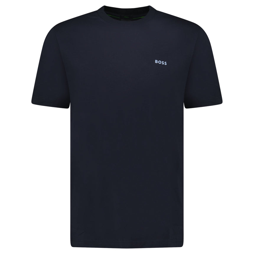 Hugo Boss Blue Logo - Stamp T-Shirt in Navy - Boinclo - Outlet Sale Under Retail