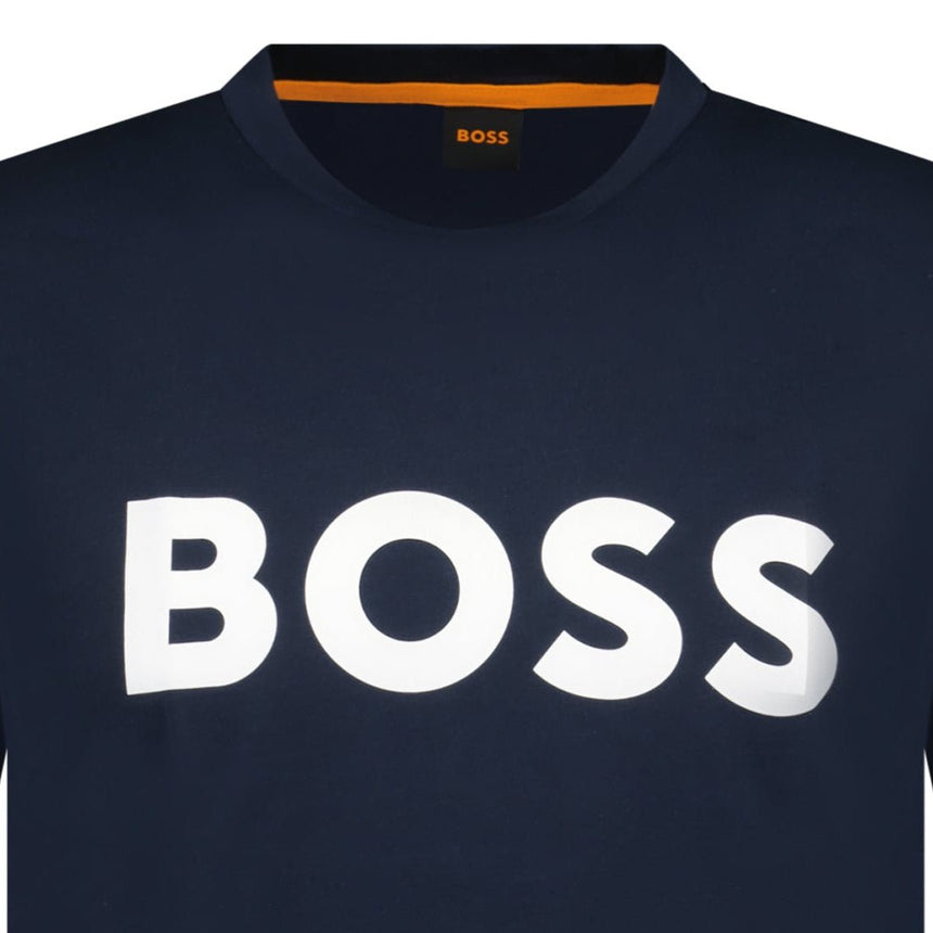 Hugo Boss Thinking 1 Logo T-Shirt in Dark Navy - Boinclo - Outlet Sale Under Retail