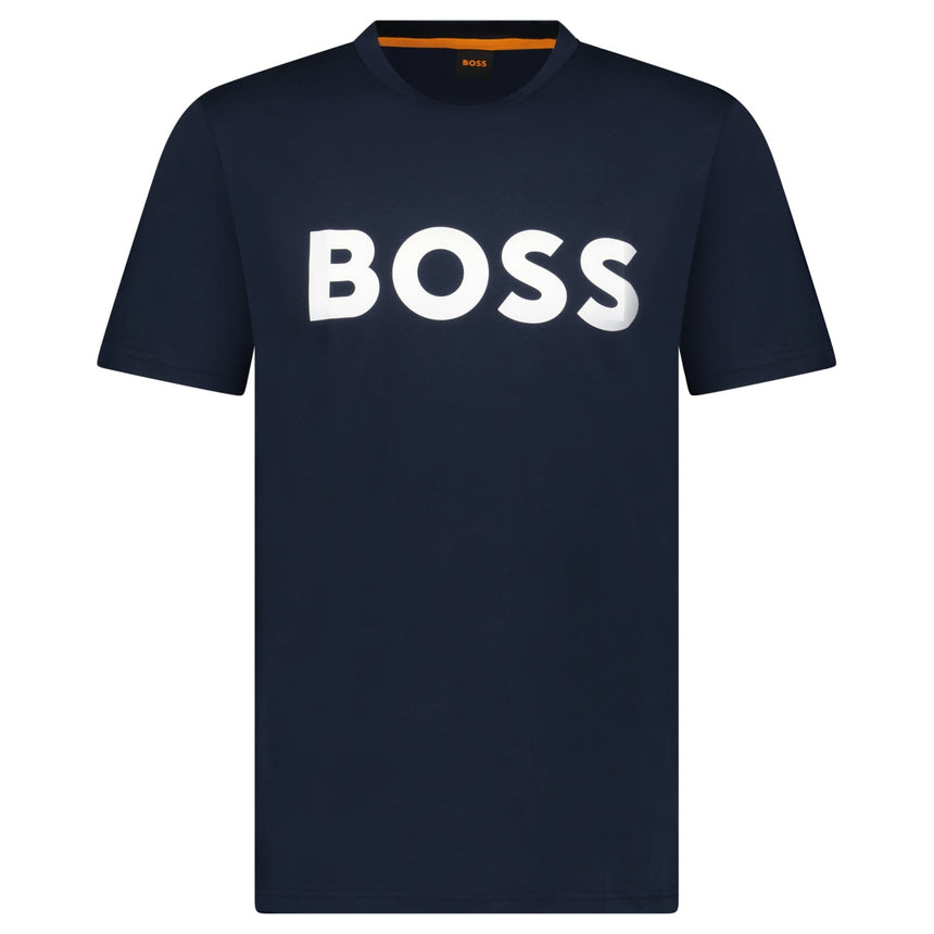 Hugo Boss Thinking 1 Logo T-Shirt in Dark Navy - Boinclo - Outlet Sale Under Retail