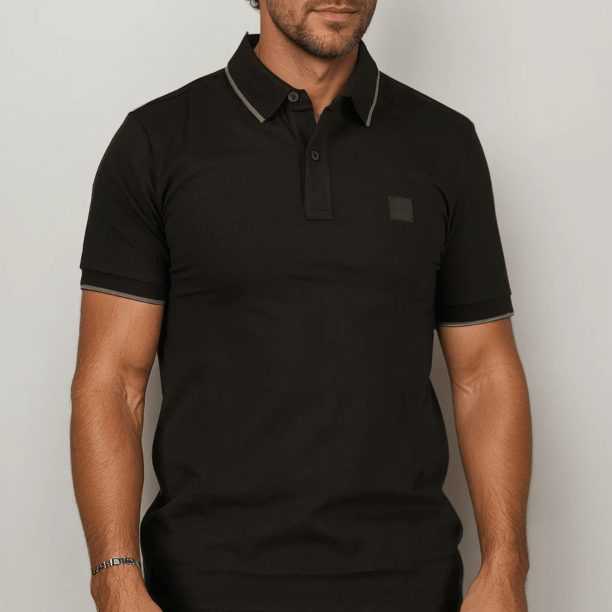 Hugo Boss Passertip Polo T-Shirt in Black - Boinclo - Outlet Sale Under Retail