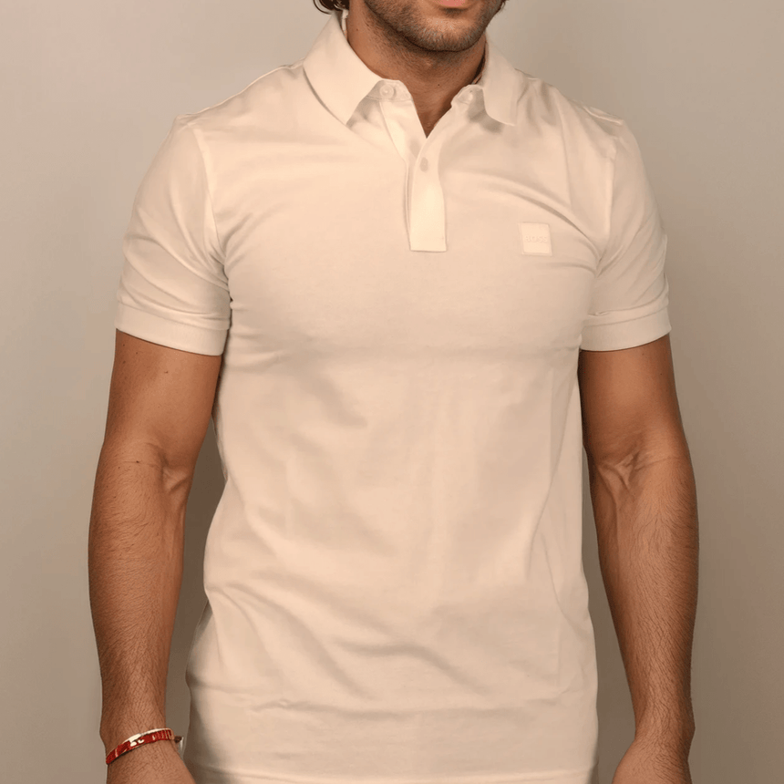 Hugo Boss Passertip Polo T-Shirt in White - Boinclo - Outlet Sale Under Retail