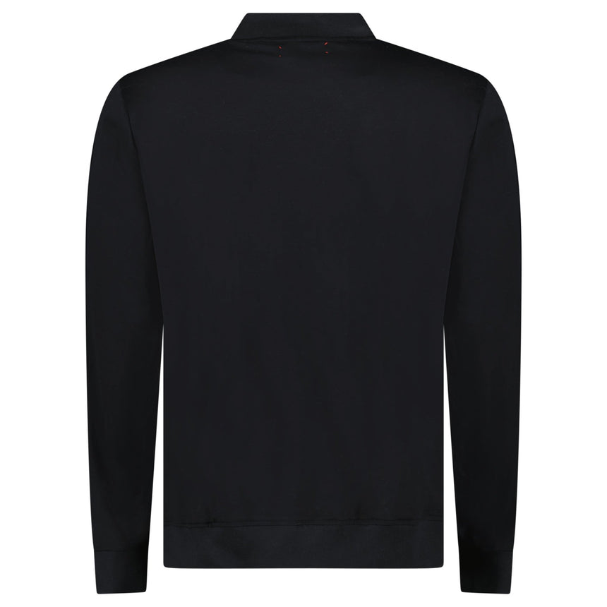 Kiton Zip - Up Track Top in Black - Boinclo - Outlet Sale Under Retail