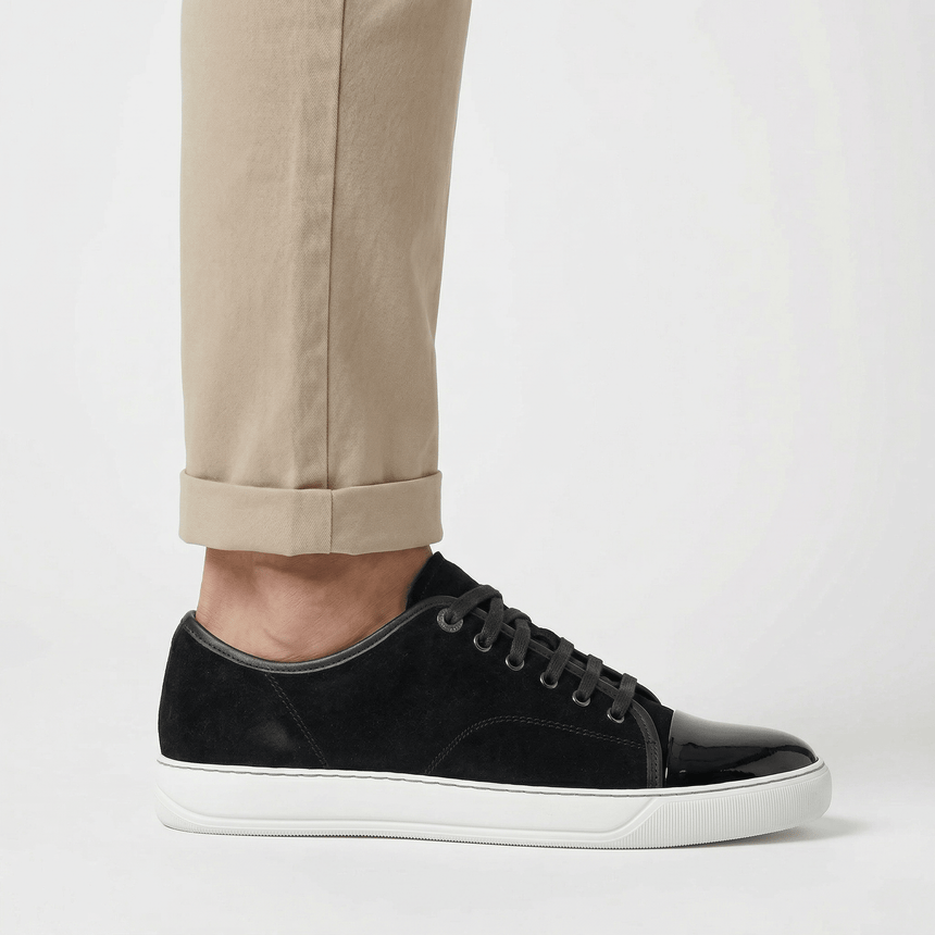 Lanvin Suede Patent DBB1 Toe Trainers in Black - Boinclo - Outlet Sale Under Retail