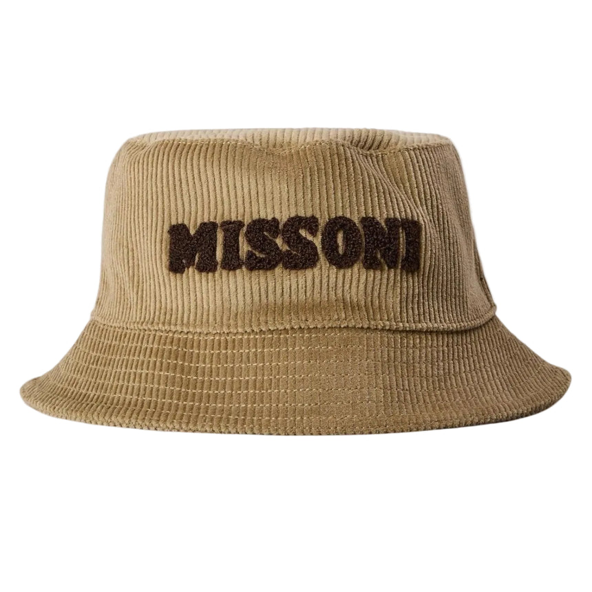 Missoni Corduroy Logo Bucket Hat Brown