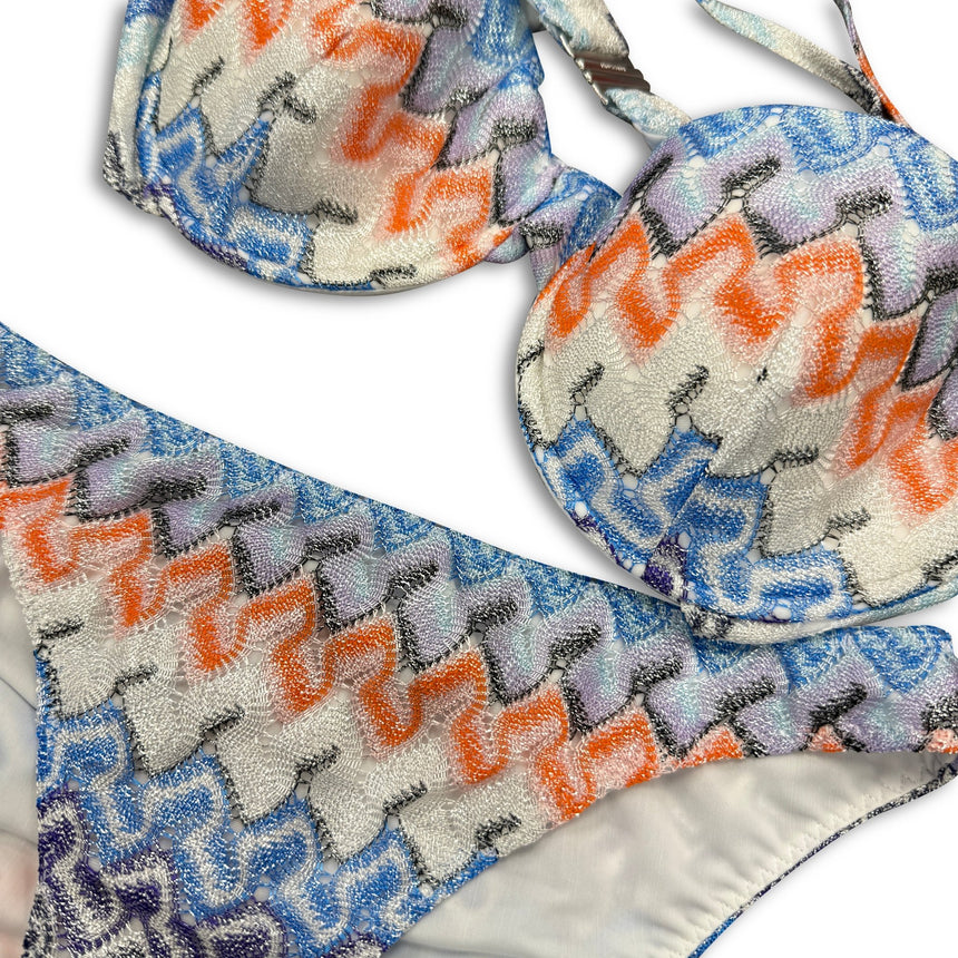 Missoni Classic Bikini Multicolour With Blue Base - Boinclo - Outlet Sale Under Retail