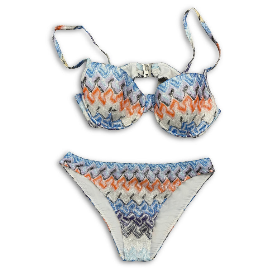 Missoni Classic Bikini Multicolour With Blue Base - Boinclo - Outlet Sale Under Retail