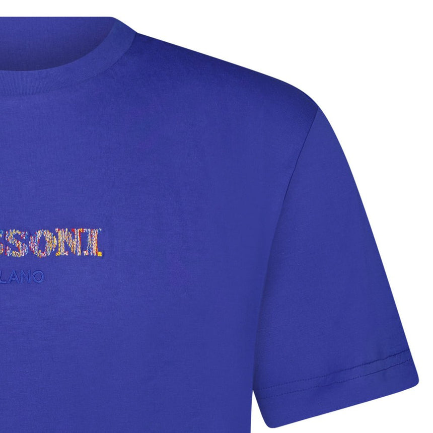 Missoni Colour Embroidery Logo T-Shirt Blue - Boinclo - Outlet Sale Under Retail