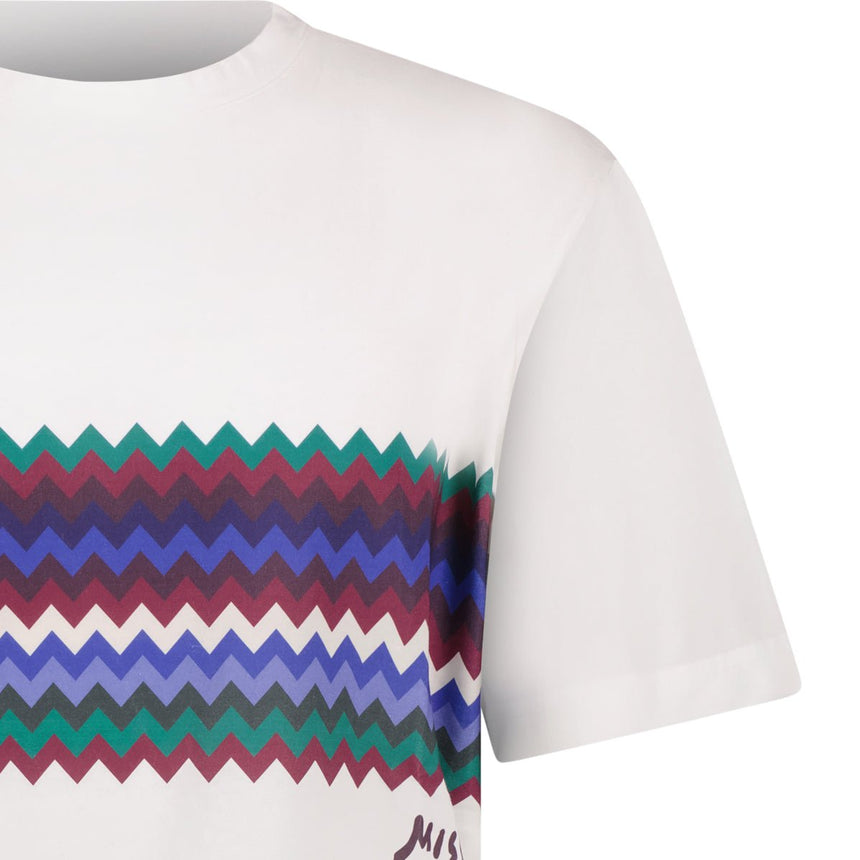 Missoni Multi Colour Logo T-Shirt White - Boinclo - Outlet Sale Under Retail