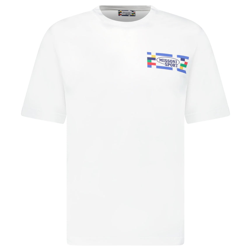 Missoni Sport Logo Crewneck T-Shirt White - Boinclo - Outlet Sale Under Retail