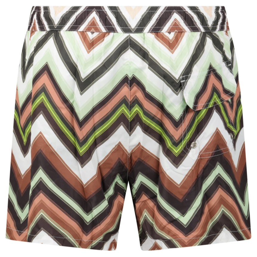 Missoni Zig Zag Swim Shorts Multi Green And Brown - Boinclo - Outlet Sale Under Retail