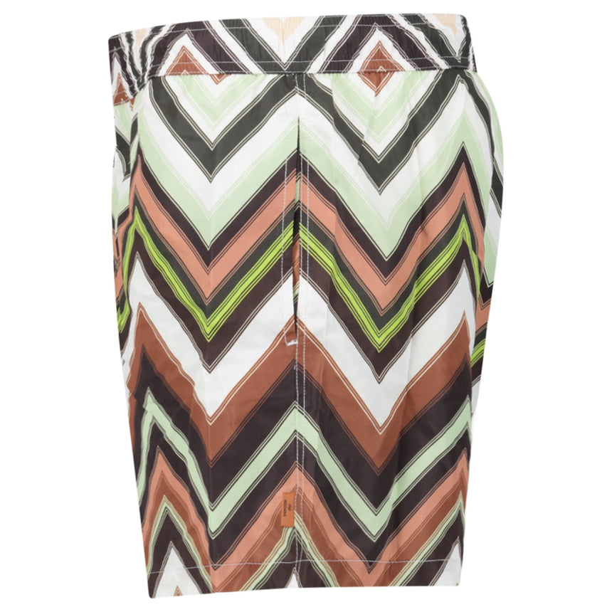 Missoni Zig Zag Swim Shorts Multi Green And Brown - Boinclo - Outlet Sale Under Retail
