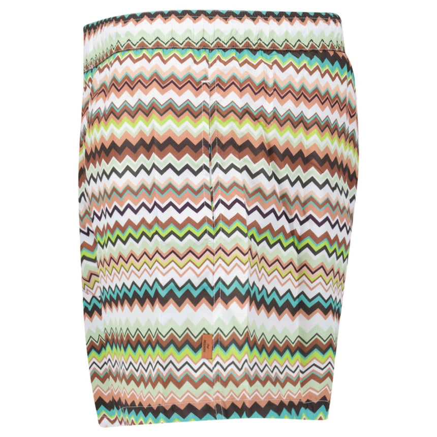 Missoni Zig Zag Swim Shorts Multi Green And Brown - Boinclo - Outlet Sale Under Retail