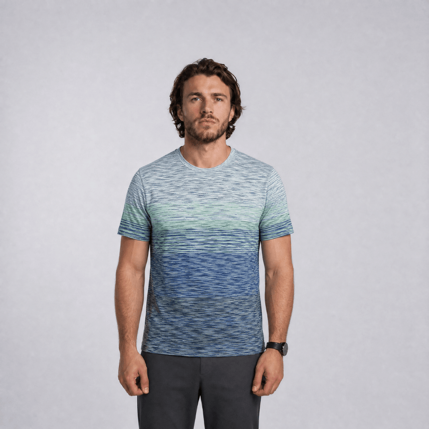 Missoni Space Dye Degrade Short Sleeve T-Shirt Green - Boinclo - Outlet Sale Under Retail